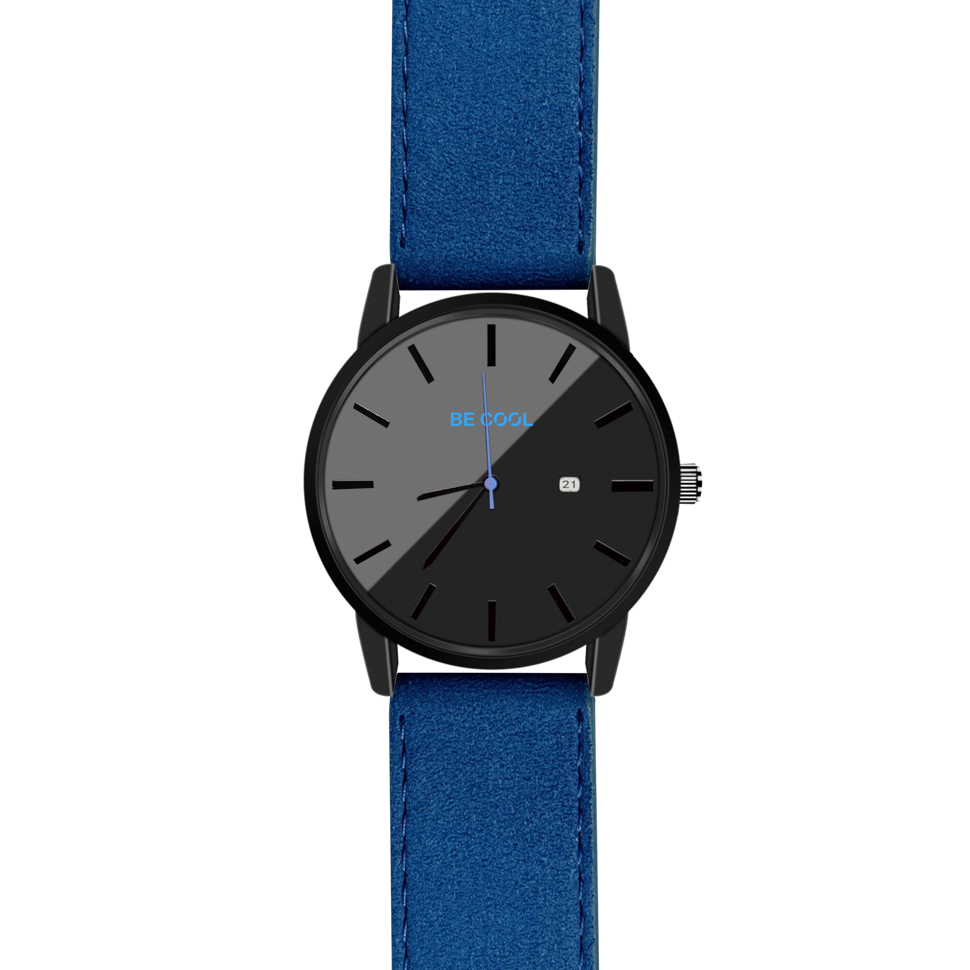 BE COOL Armbanduhr blau/schwarz – Bild 2